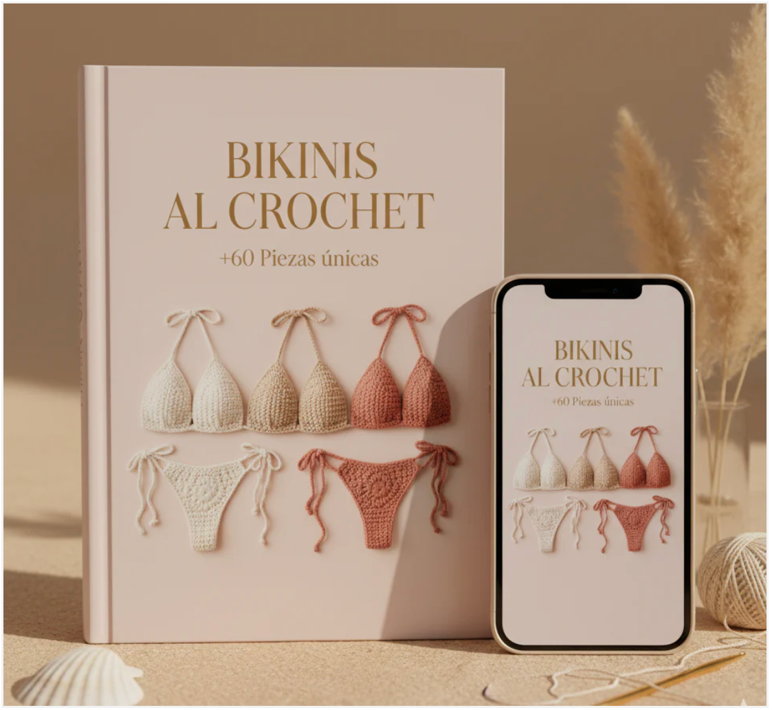 Guía Paso a Paso: Bikinis al Crochet +60 Piezas Únicas (Hoy Incluye 5 Regalos🎁)
