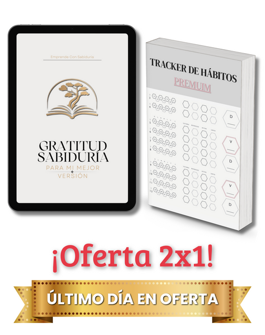 Diario de Gratitud y Consciencia (Gold Edition) + Tracker de Hábitos
