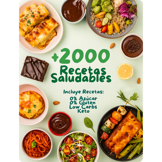 +2000 Recetas Organizadas (sin tacc, sin azúcar y alto en proteína) + ¡Regalos!